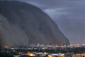 Sandstorm rolling in Phoenix, AZ